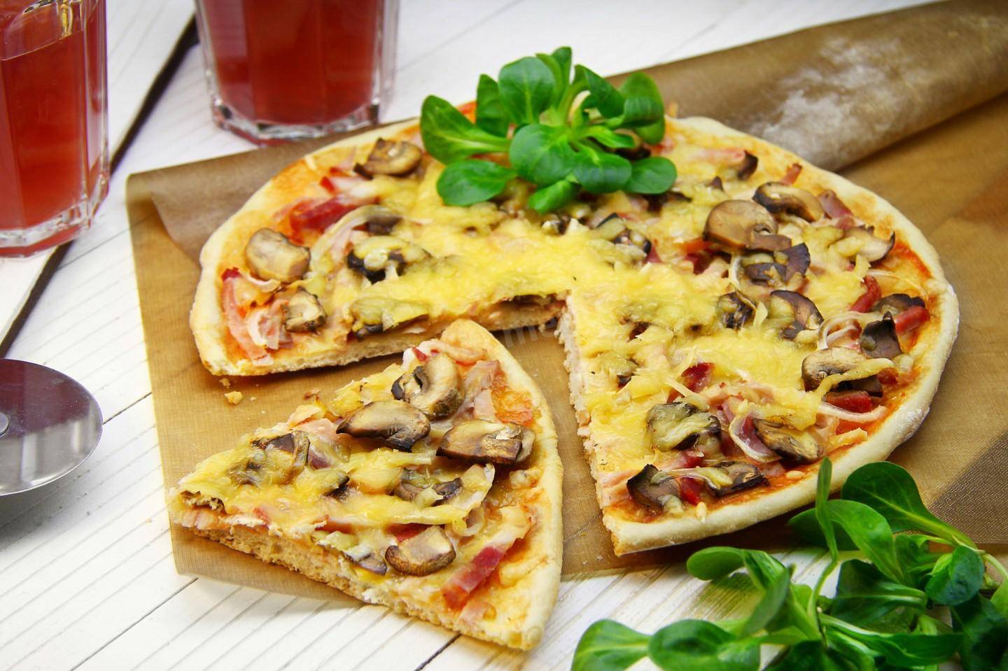 Рецепты грибной пиццы с шампиньонами