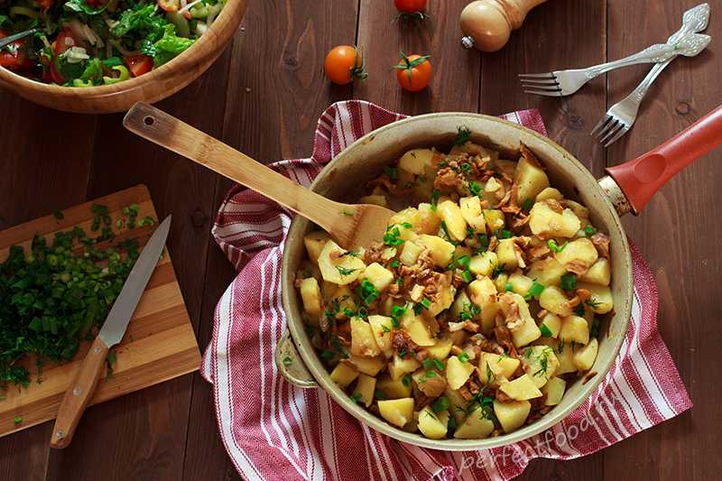 Картошка с грибами: топ-8 рецептов, пошаговое приготовление