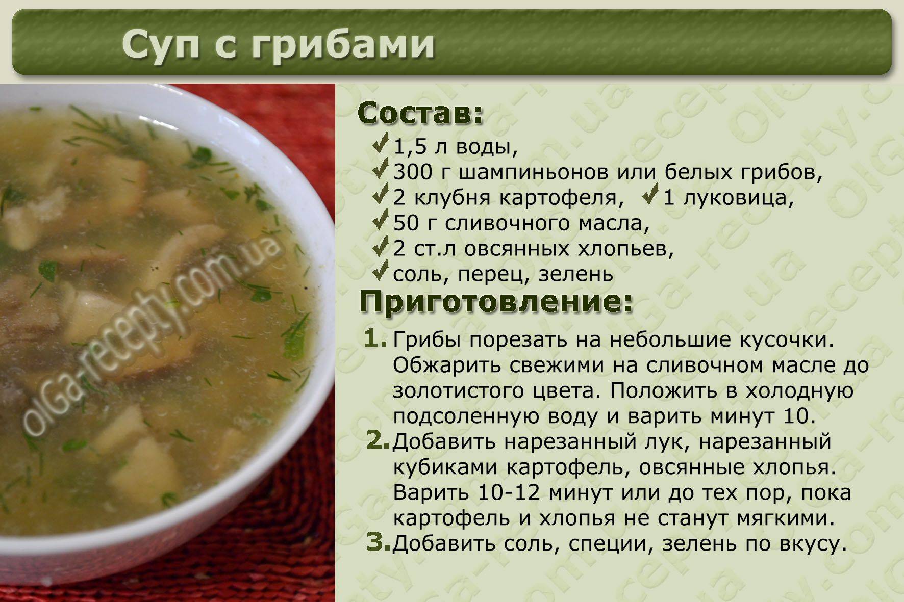 Грибной суп из белых грибов: топ-4 рецепта, секреты приготовления