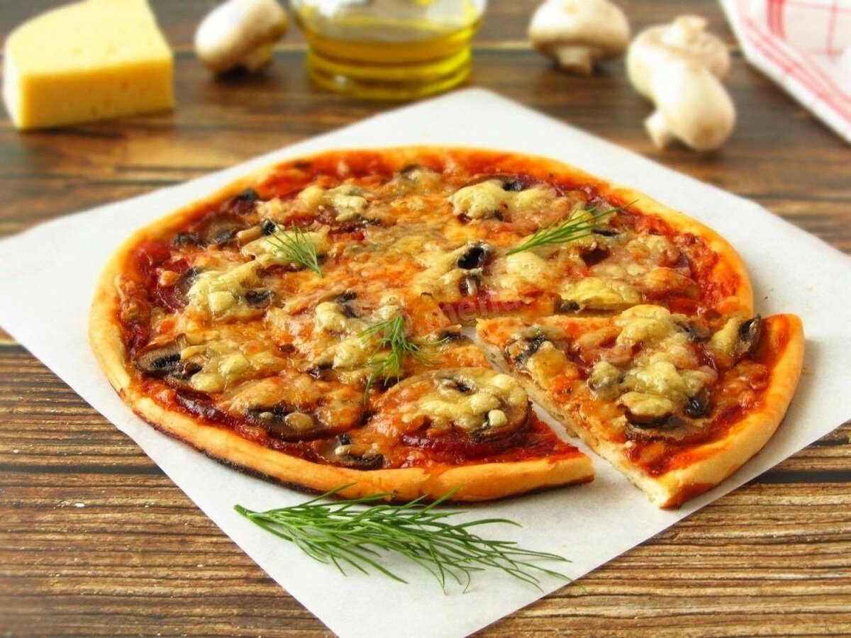Лучшие рецепты пиццы с грибами