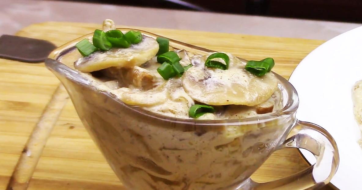Грибные соусы из шампиньонов со сливками, молоком, сметаной: фото, рецепты, как приготовить подливы с грибами