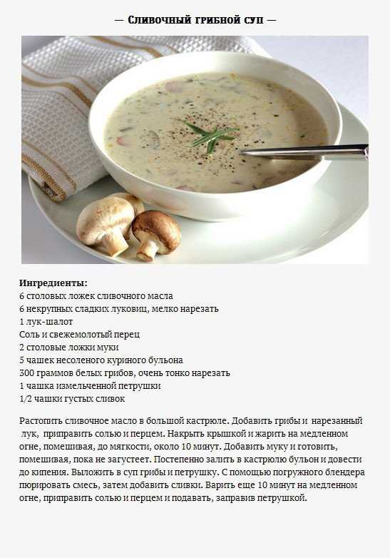 Грибной суп с грибами 218 рецептов - 1000.menu