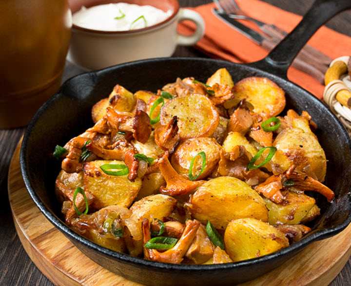Рецепты блюд из свинины, картофеля и грибов в духовке, мультиварке и на сковороде