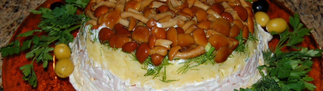 Салаты рецепты грибное лукошко