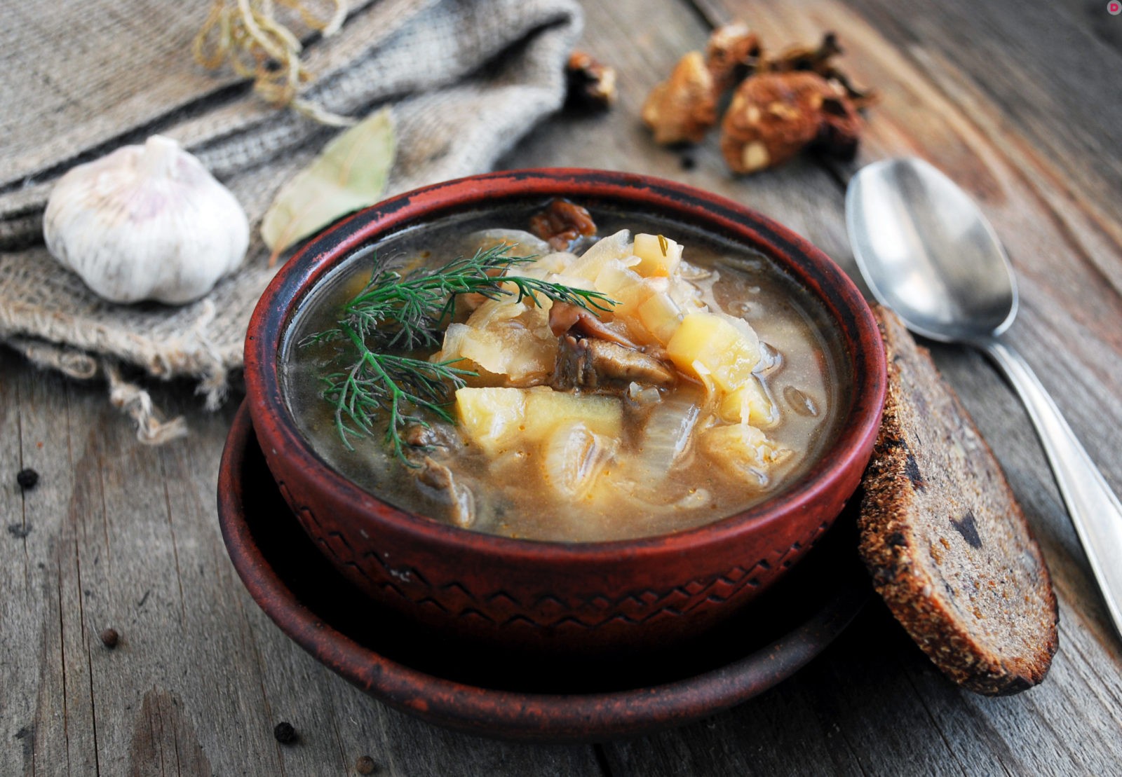 Монастырская кухня грибной суп